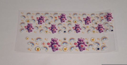 Purple care bears 3oz espresso shot Cup wraps