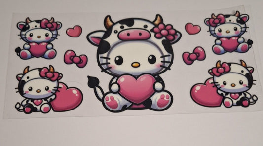 Hk pink heart 16oz libbey cup wrap