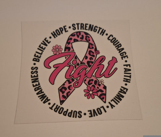 Fight cancer awareness Uvdtf pocket Size Decals