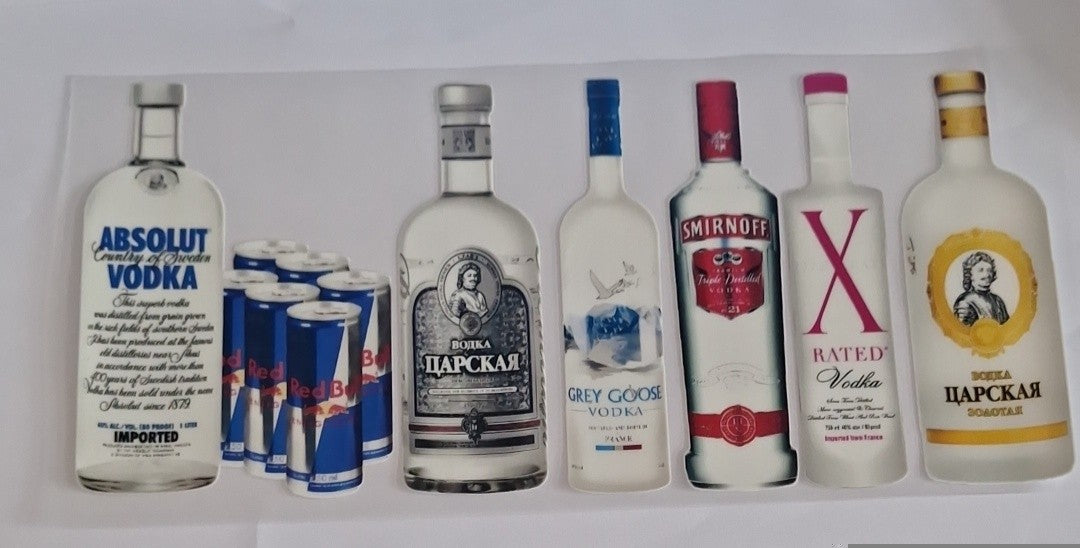 Mix alc bottles 16oz libbey cup wrap