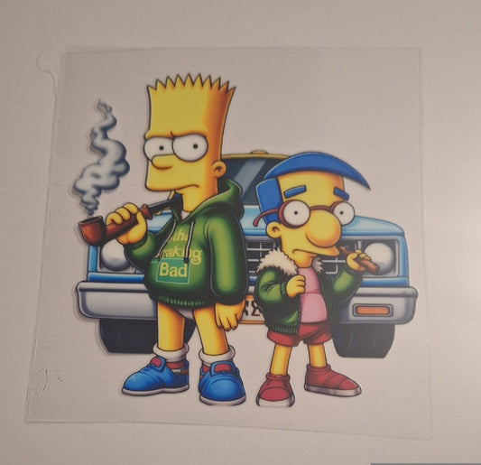 Bart & friend Uvdtf pocket Size Decals