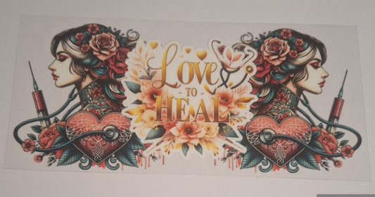 Love to heal 16oz libbey cup wrap