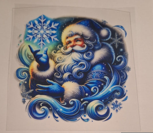 Blue santa claus Uvdtf pocket Size Decals