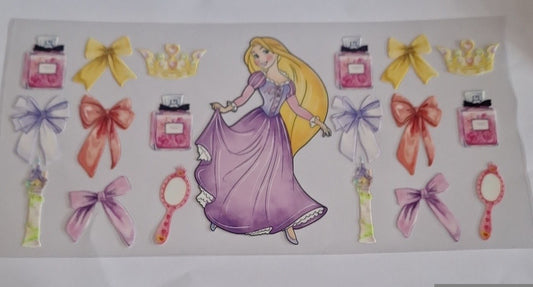 Tangled 16oz libbey cup wrap