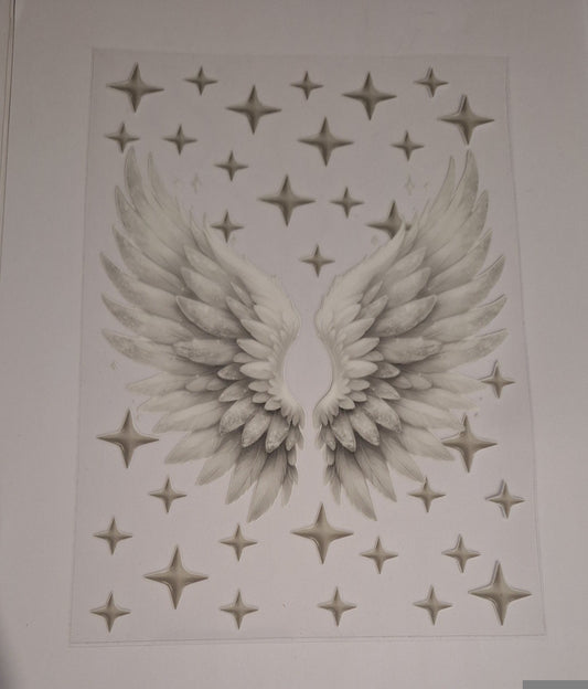 Angel Wings grey/white A5 bookcovers