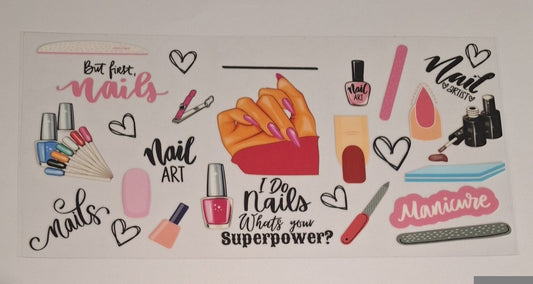 I do nails what's your superpower 16oz Libbey Cup Wrap