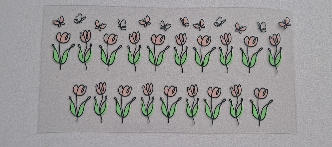 Tulips 3oz shot cup wrap