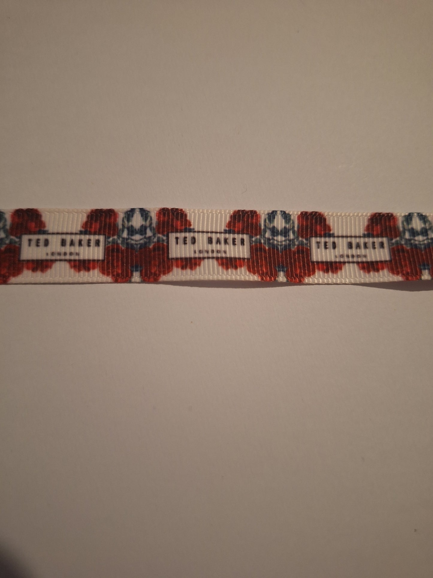 Tb red floral 16mm ribbon