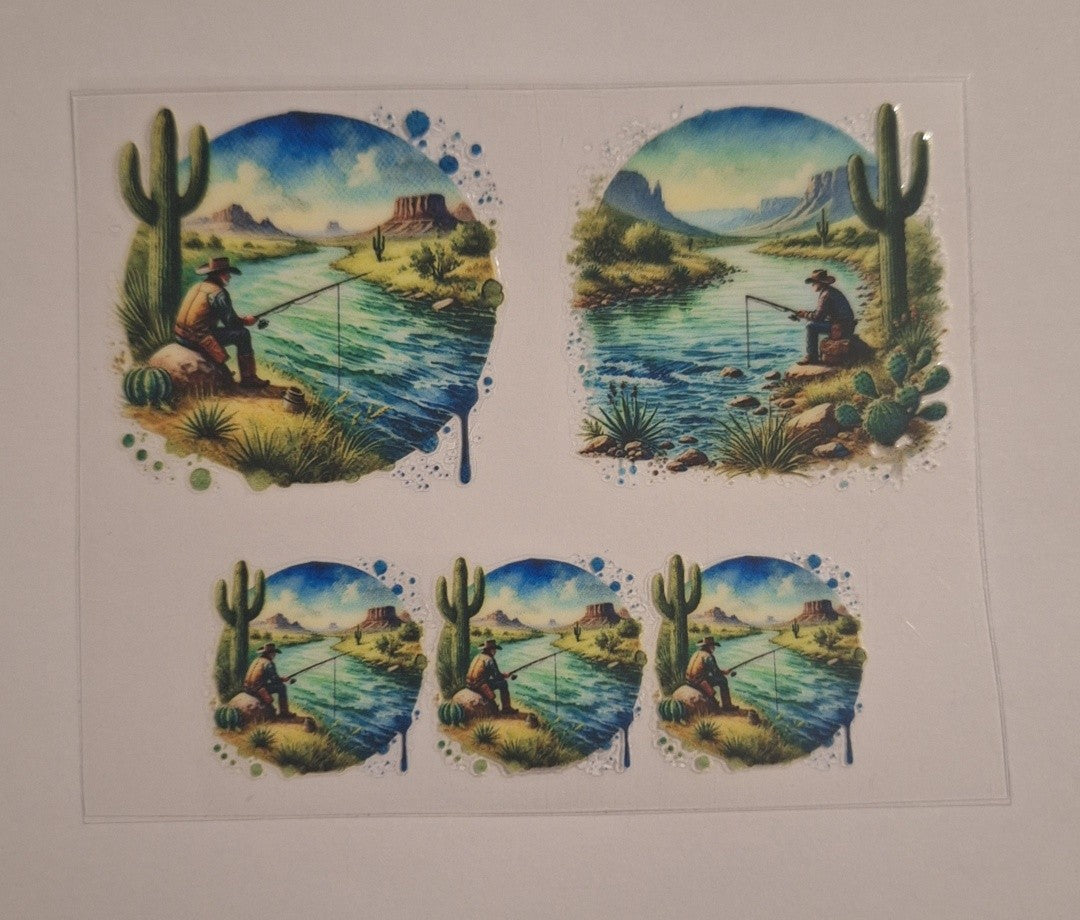 Fishing person Mini stanley keychain wrap