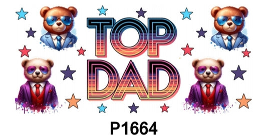 Preorder Top Dad Bear 16oz Cup Wrap