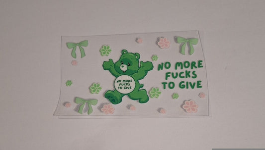 No more fucks given card wrap