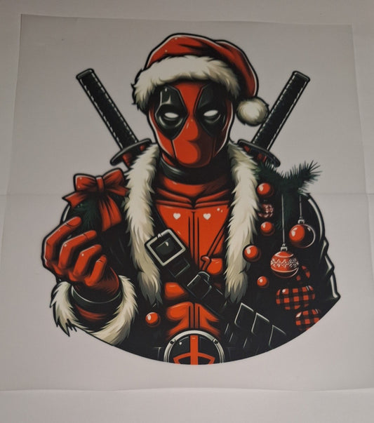 Deadpool christmas Large Heat Transfers