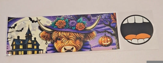 Halloween Cow 11oz Mug wrap & bottom