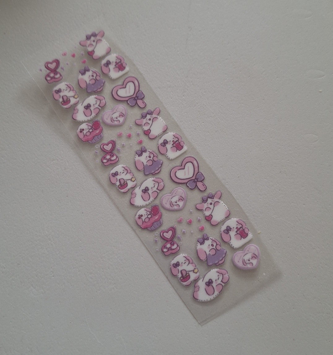 Cute pink/purple animals Pen/Bookmark Wrap
