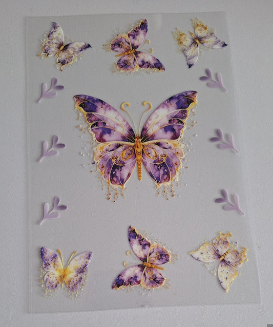 Butterfly purple & yellow A5 bookcovers