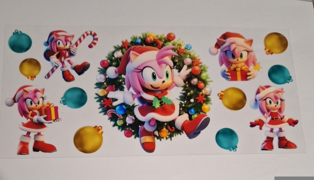 Amy christmas style 16oz libbey cup wrap