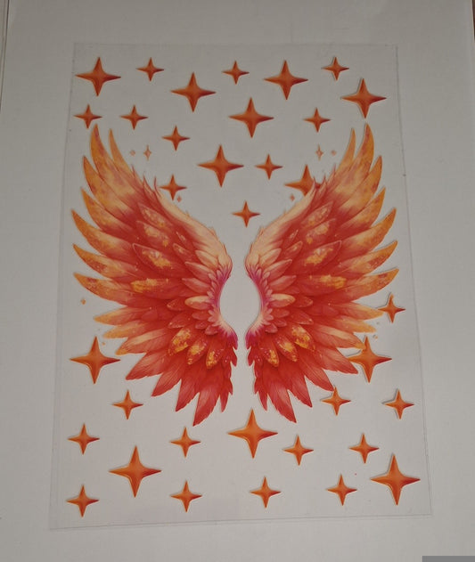 Angel wings peachy pink A5 bookcovers