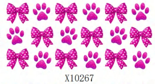 Pink Bows & Paws 16oz Libbey Cup Wrap