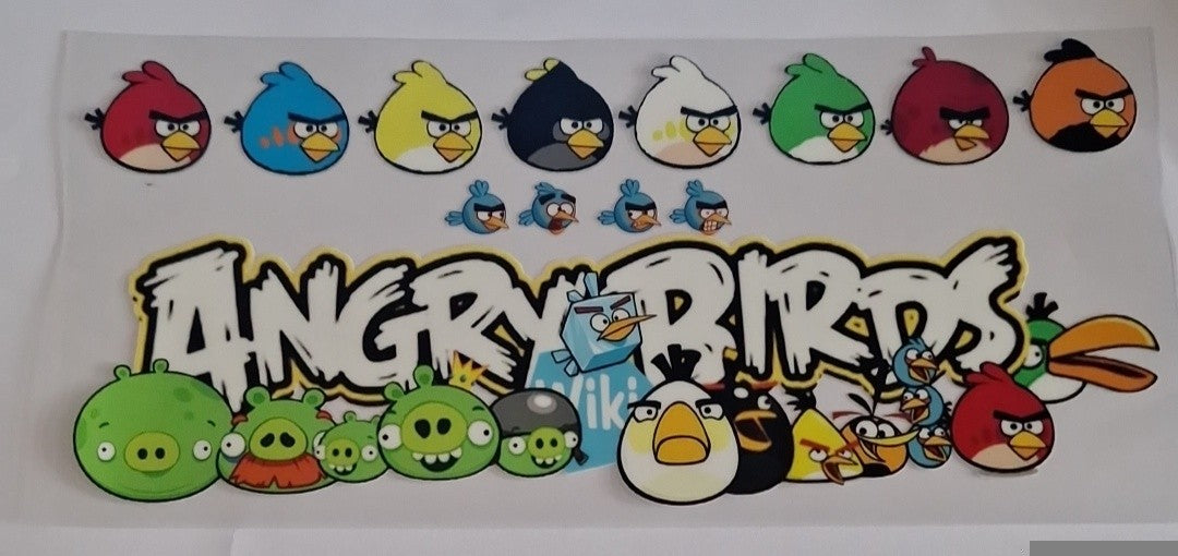 Angry birds 16oz libbey cup wrap