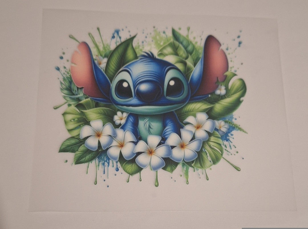 Stitch & leaves Pocket size heat transfers