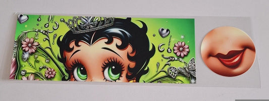 Betty boop princess green 11oz Mug wrap & bottom