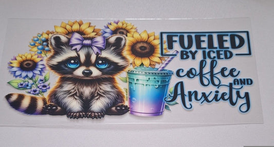 Fuelled by iced coffee & anxiety16oz Libbey Cup Wrap