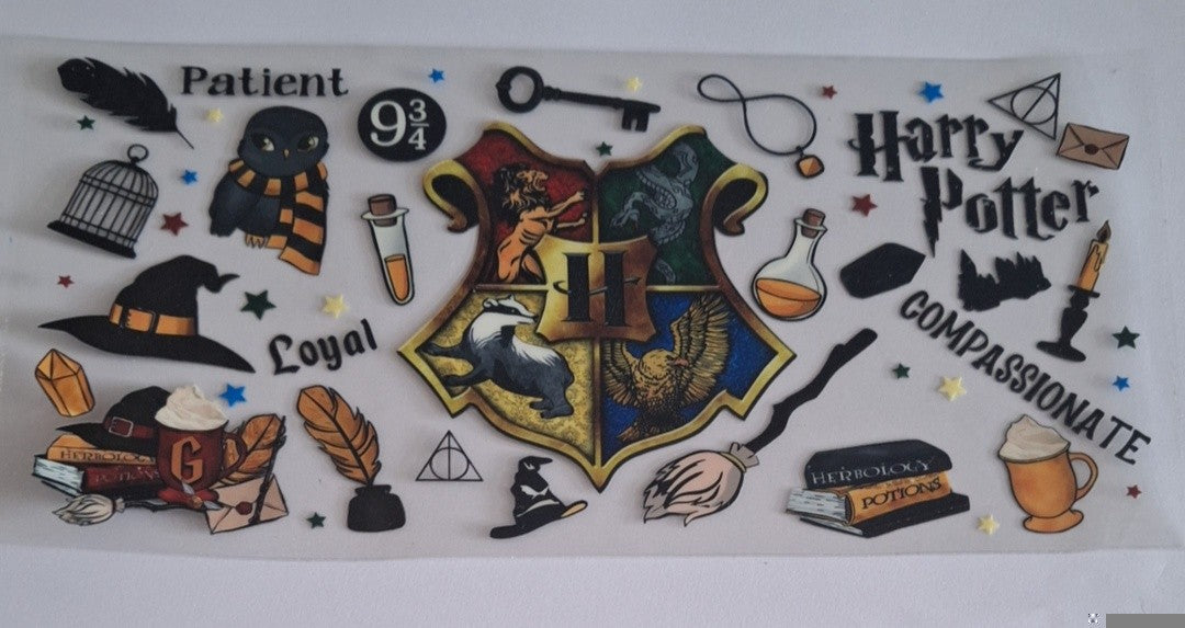 Harry potter double sided 16oz libbey cup wrap