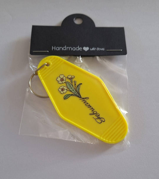 February Month Motel Keychain