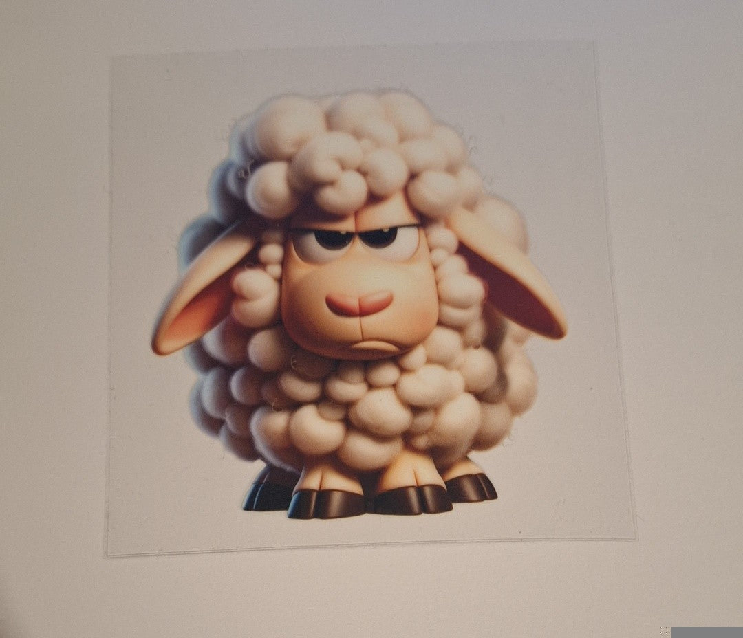 Angry sheep Uvdtf pocket Size Decals