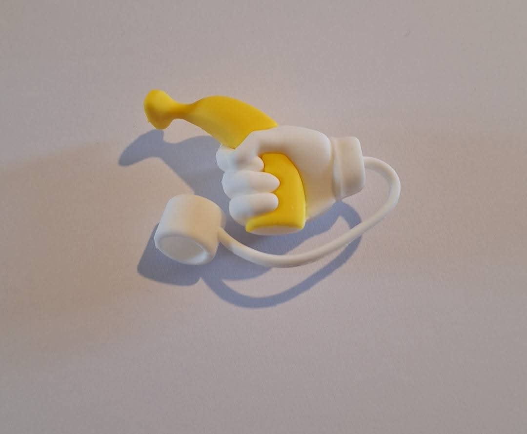 Banana Hand Straw Stopper