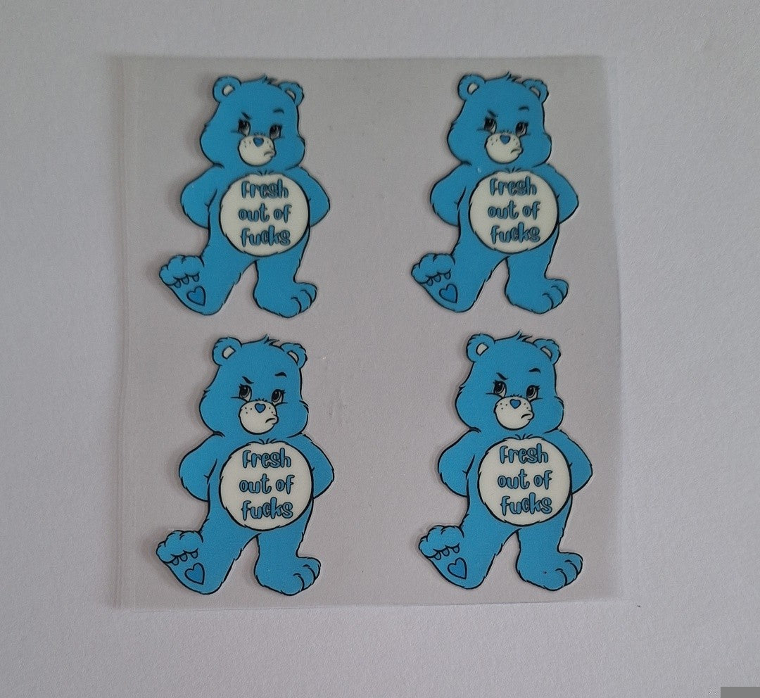 Fresh out of f*cks Uvdtf pocket Size Decals