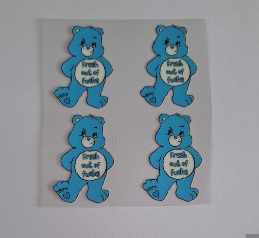 Fresh out of f*cks Uvdtf pocket Size Decals