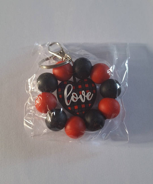 Love Silicone Keychain