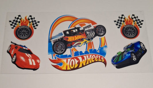 Hot wheels 16oz libbey cup wrap