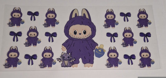 Labubu purple 16oz libbey cup wrap