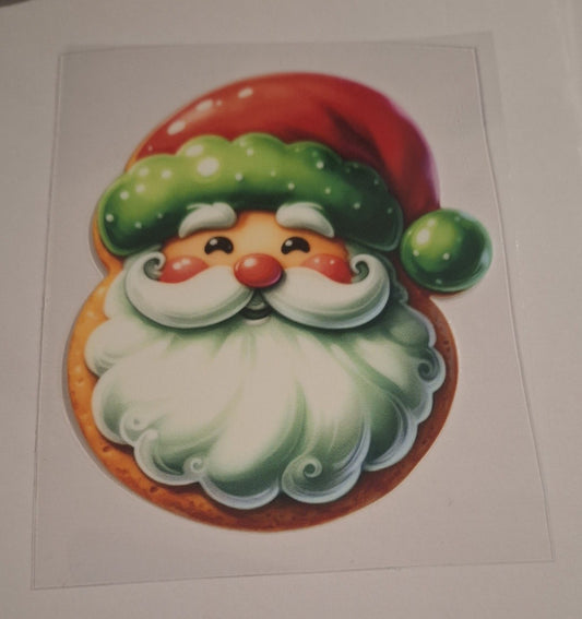 Santa cookie Uvdtf pocket Size Decals