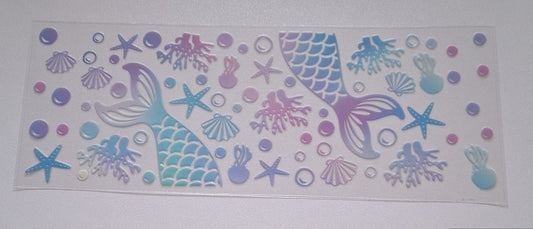 Mermaid under the sea 11oz uvdtf libbey cup wrap