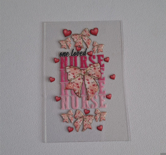 One loved nurse Motel Keychain Decal