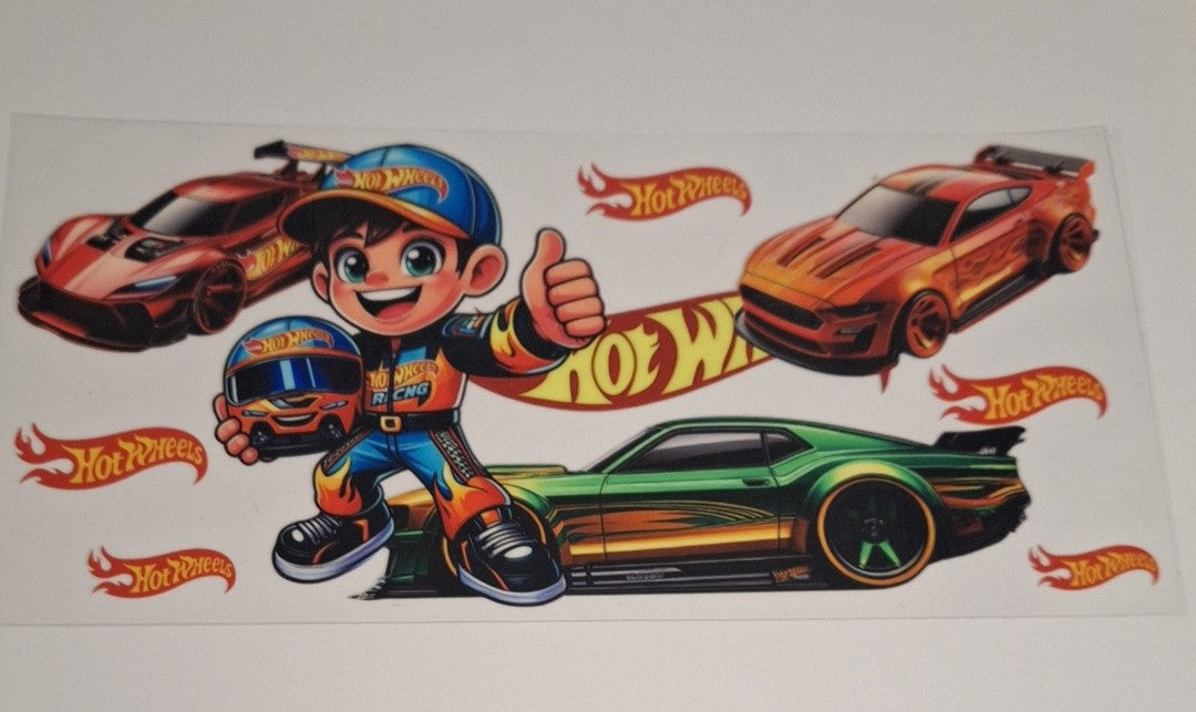 Hot wheels 3 16oz libbey cup wrap