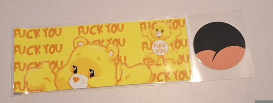 Fuck you yellow 11oz Mug wrap & bottom